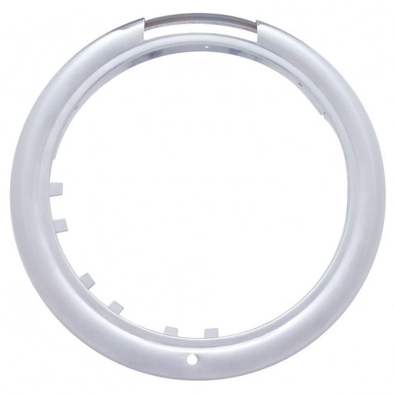 Chrome Classic Headlight H4 With 34 Amber LED &amp; LED Signal - Clear Lens