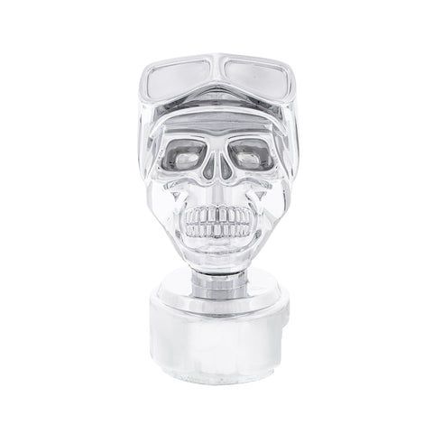 Skull Biker Gearshift Knob With 13/15/18 Speed Adapter - Chrome
