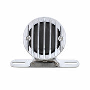 Motorcycle LED Rear Fender Tail Light With Chrome Grille Bezel - Smoke Lens
