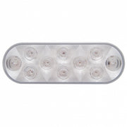 10 LED 6" Oval Turn Signal Light - Amber LED/Clear Lens