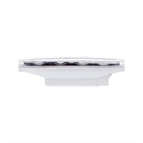 13 LED 6" Oval Double Fury Light (Stop, Turn & Tail) With Warning Light - Red & Amber LED/Clear Lens