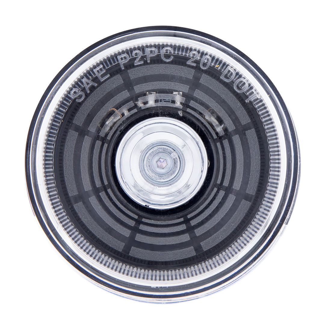 4 LED 2-1/2" Round Abyss Light (Clearance/Marker) - Red LED/Clear Lens