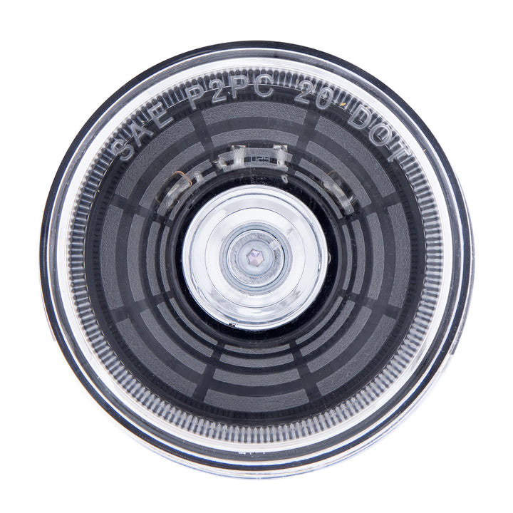 4 LED 2-1/2" Round Abyss Light (Clearance/Marker) - Red LED/Clear Lens