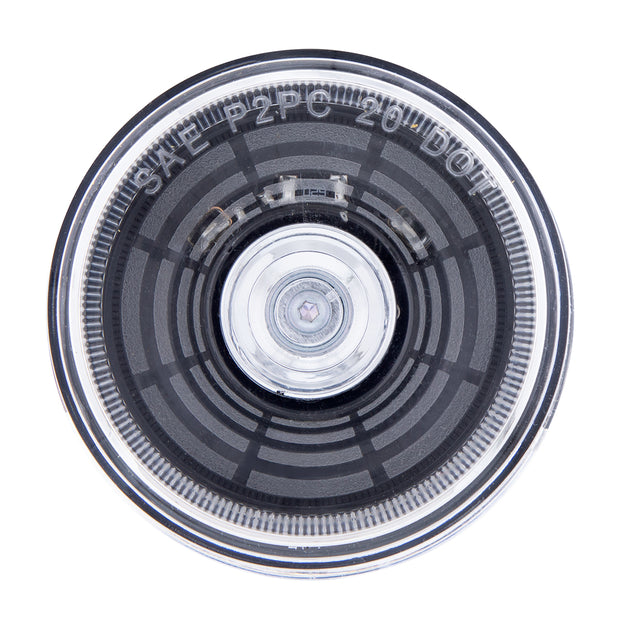 4 LED 2-1/2" Round Abyss Light (Clearance/Marker) - Red LED/Clear Lens