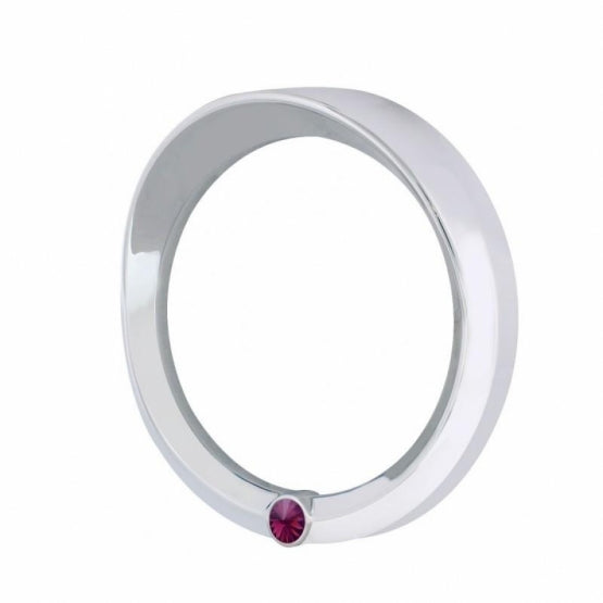 Signature Series Speed/Tachometer Gauge Bezel With Visor For 2006+ Peterbilt -Purple Crystal