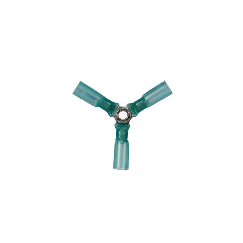 16-14 AWG 3-Way (Y) CS Heat Shrink Connector - Blue (5-Pack)