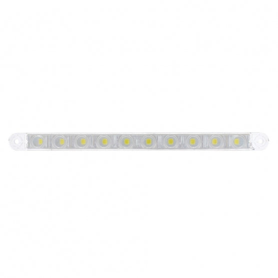 10 LED 9" Dual Function Light Bar - White LED/Clear Lens