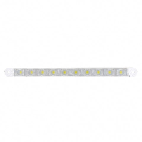 10 LED 9" Dual Function Light Bar - White LED/Clear Lens