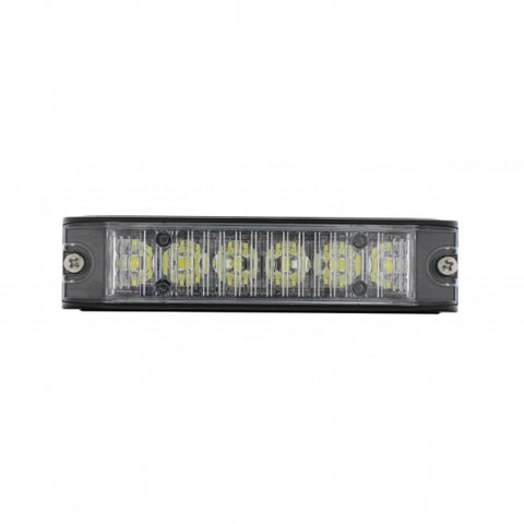 6 High Power LED Low Profile Warning Lighthead - White LED