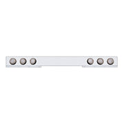 Stainless 1 Piece Rear Light Bar With Six 4" Light Cutouts