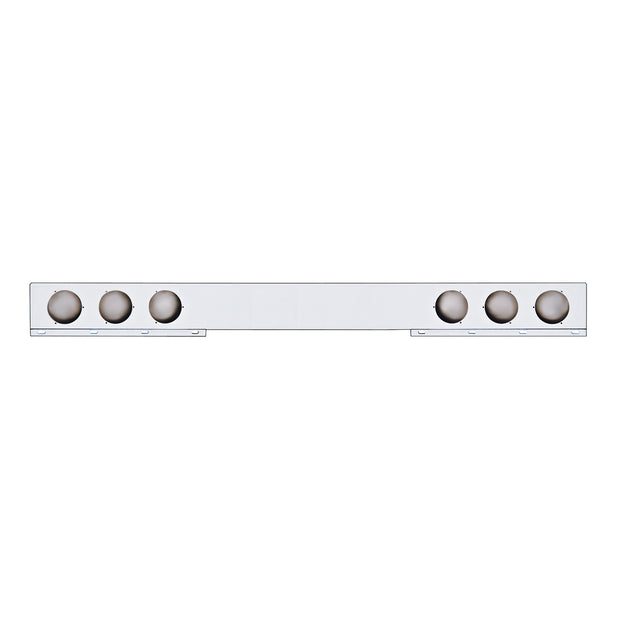 Stainless 1 Piece Rear Light Bar With Six 4" Light Cutouts