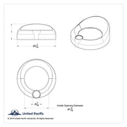 Universal Small Gauge Bezel With Visor - Purple Crystal
