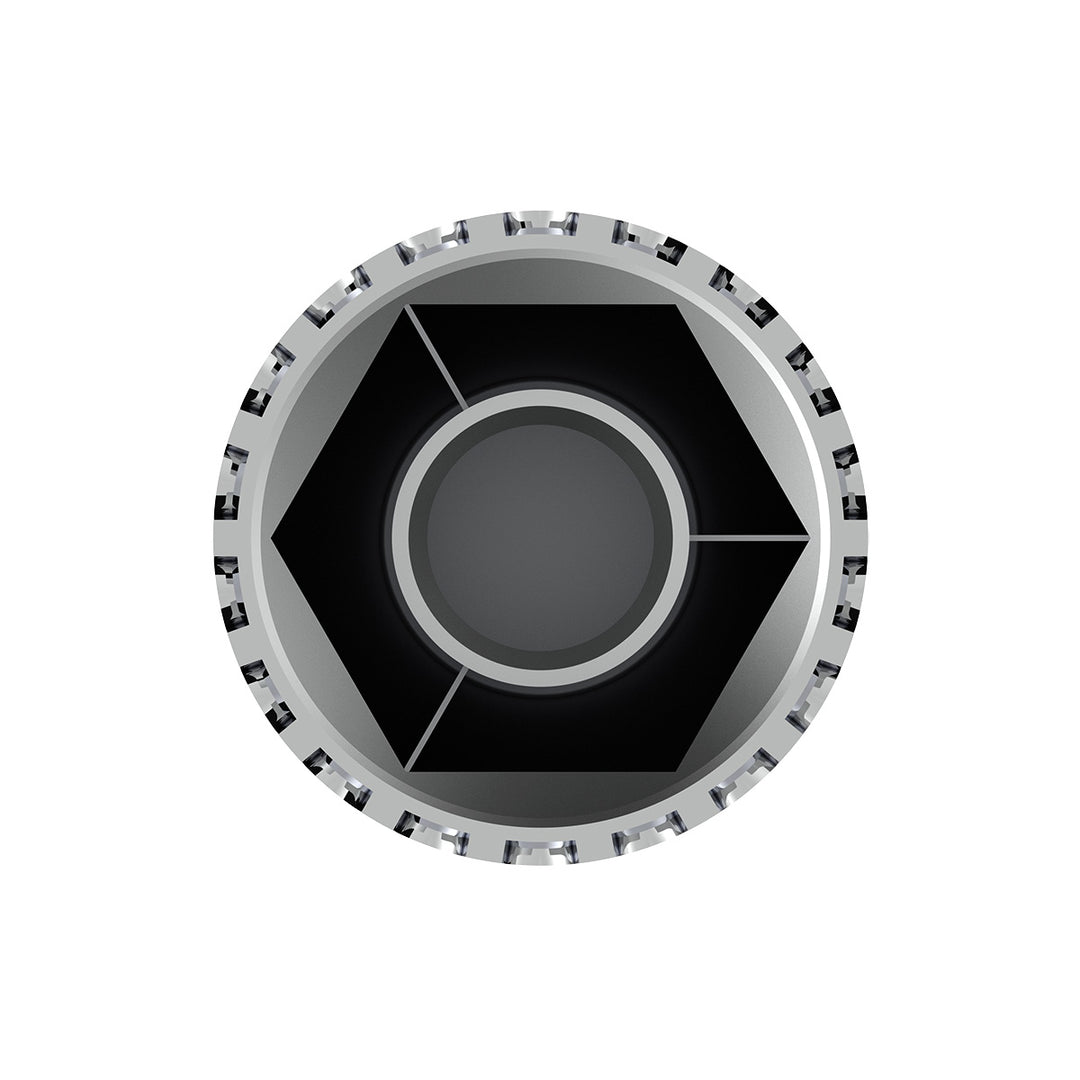 33mm X 4" Chrome Plastic Extra Tall Nut Covers With Flange - Thread-On (60-Pack)