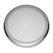 Chrome 7-¼" Round Speaker Cover For Peterbilt 389 (2008+), 388 (2008-2014), 379/378/335/330 (1995-2000), Snap-On