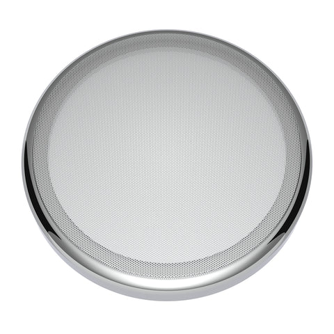 Chrome 7-¼" Round Speaker Cover For Peterbilt 389 (2008+), 388 (2008-2014), 379/378/335/330 (1995-2000), Snap-On