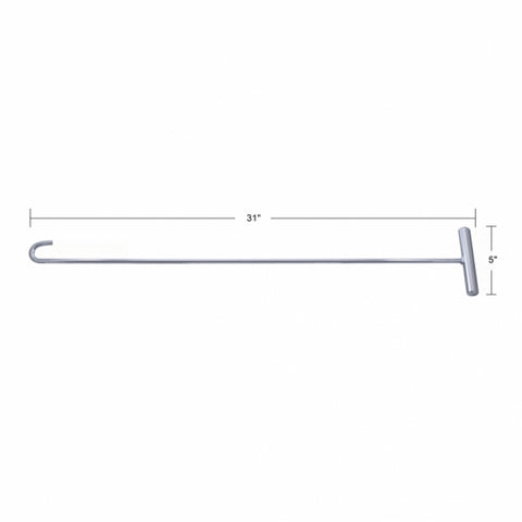 Chrome 31" Long Fifth Wheel Pin Puller, J-Hook (Each)