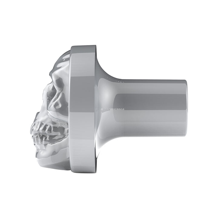 Skull Air Valve Knob - Liquid Silver