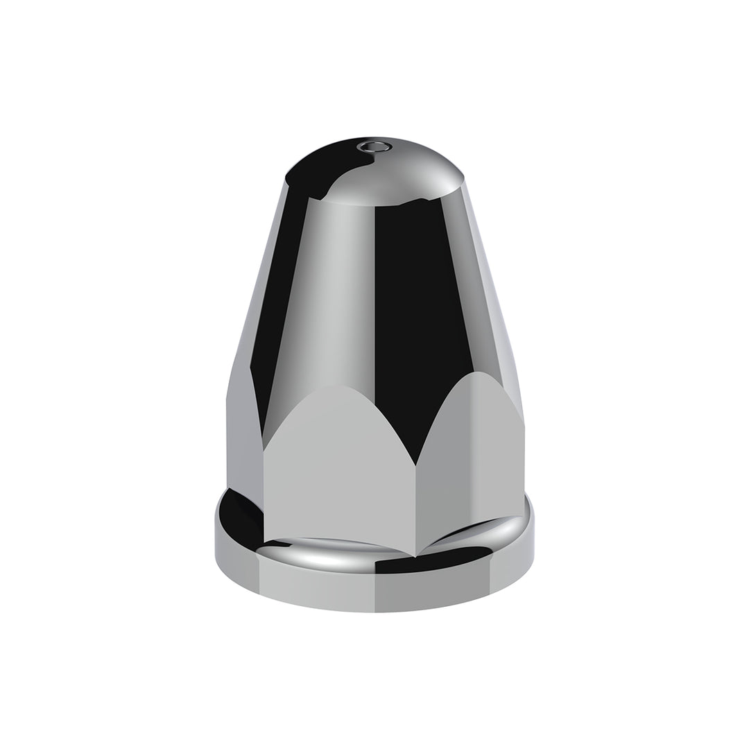 33mm X 2-5/8" Chrome Plastic Bullet Nut Covers With Flange - Push-On (Box of 20)