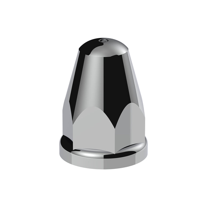 33mm X 2-5/8" Chrome Plastic Bullet Nut Covers With Flange - Push-On (Box of 20)