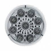 9 LED 2" Round Reflector Light (Clearance/Marker) - Red LED/Clear Lens