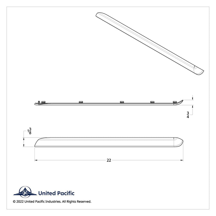 Chrome Plastic Center Dash Lower Panel Edge Trim For 2018-2023 Freightliner Cascadia