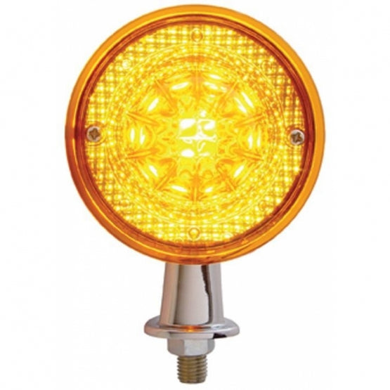 1-1/8" Arm Crystal Crystal Honda Light With Single Contact - Amber Lens