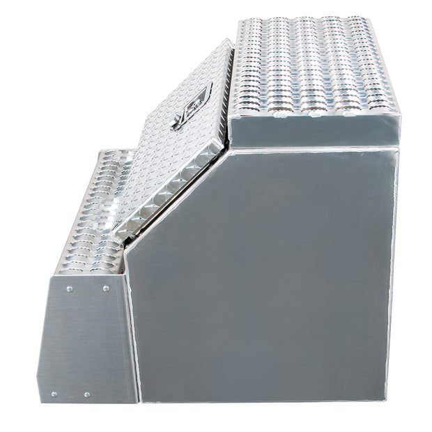 24"L X 25"W X 28"H Aluminum Step Saddle Box
