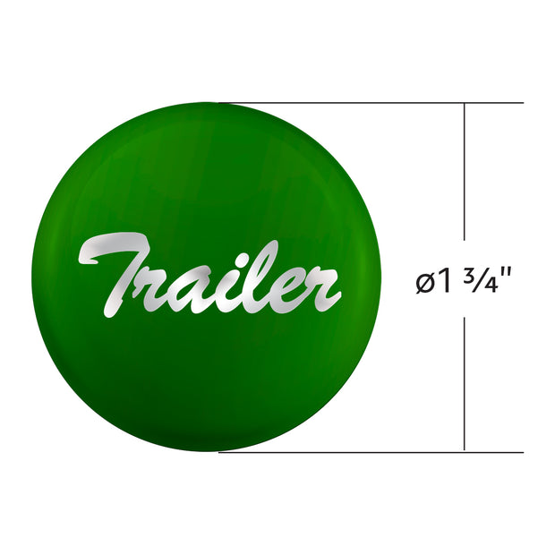 "Trailer" Glossy Air Valve Knob Candy Color Sticker - Emerald Green