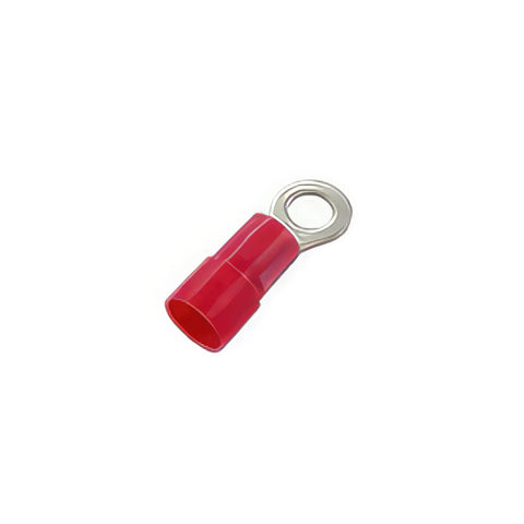 8 AWG 3/8" Stud HD Vinyl Ring Terminal (4-Pack)