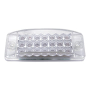 21 LED Reflector Rectangular Light (Clearance/Marker) - Amber LED/Clear Lens