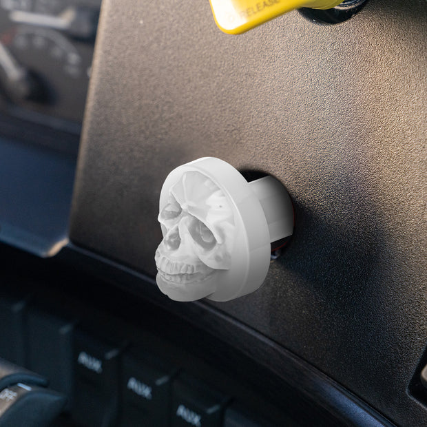 Skull Air Valve Knob - Pearl White