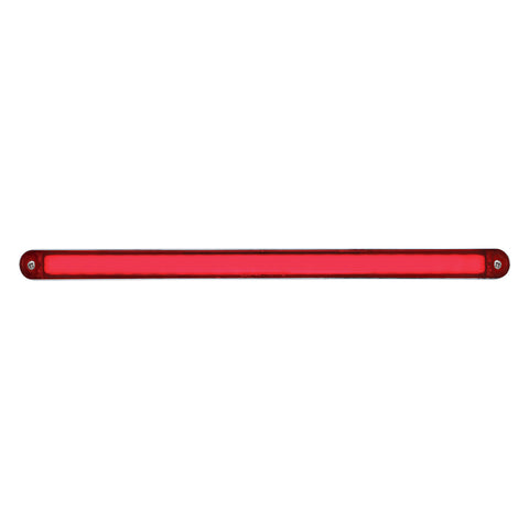 24 LED Dual Function 12" GloLight Bar With Bezel - Red LED/Red Lens