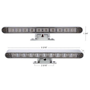 10 LED Dual Function 3rd Brake Light With Chrome Swivel Pedestal Base - Red LED/Clear Lens