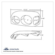 Chrome Headlight Bezel For 1996-2004 Freightliner Century - Passenger