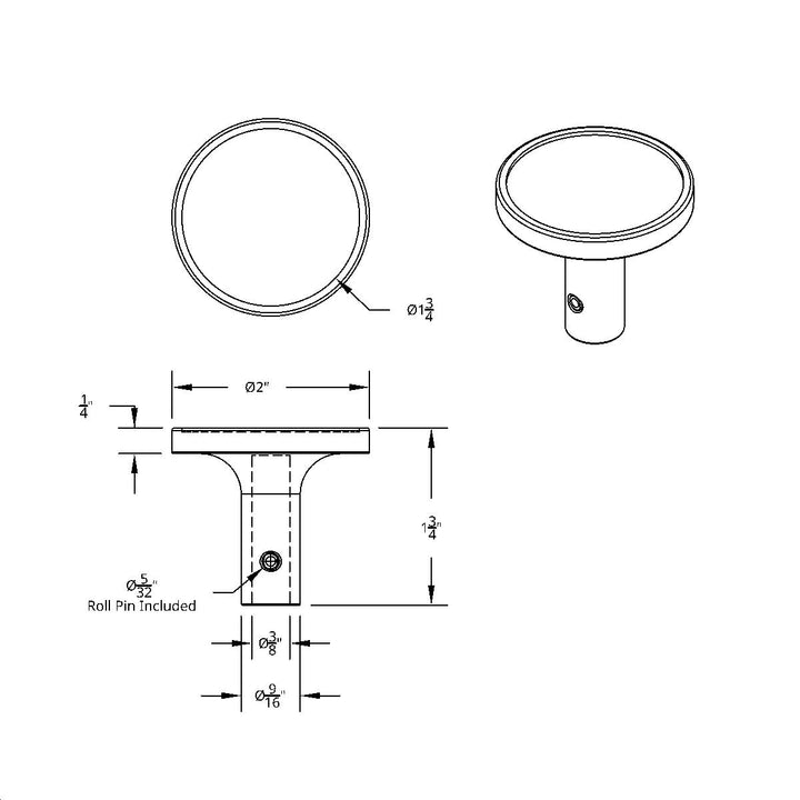 "Emergency" Long Air Valve Knob - Red Glossy Sticker