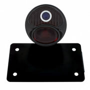 Black 1928 DUO Lamp & Blue Dot Style Tail Light Assembly With Horizontal Mounting Bracket For Motorcycle