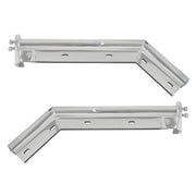 28" Chrome 45-Degree Angled Mud Flap Hangers - 1-1/8" Bolt Pattern (Pair)