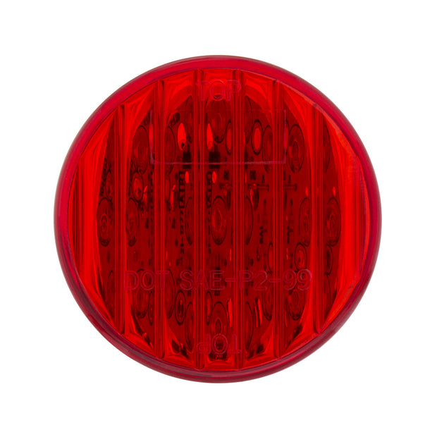 9 LED 2" Round Light (Clearance/Marker) - Red LED/Red Lens