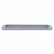 11 LED 17" Light Bar (Stop, Turn & Tail) With Chrome Bezel - Red LED/Clear Lens