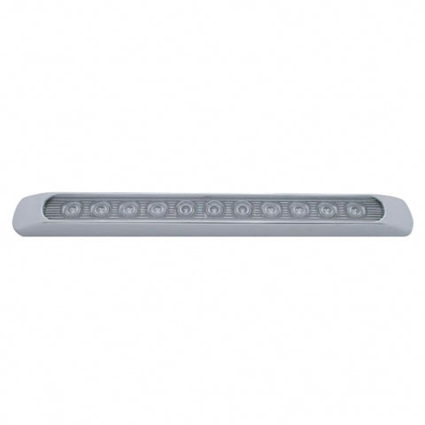 11 LED 17" Light Bar (Stop, Turn & Tail) With Chrome Bezel - Red LED/Clear Lens