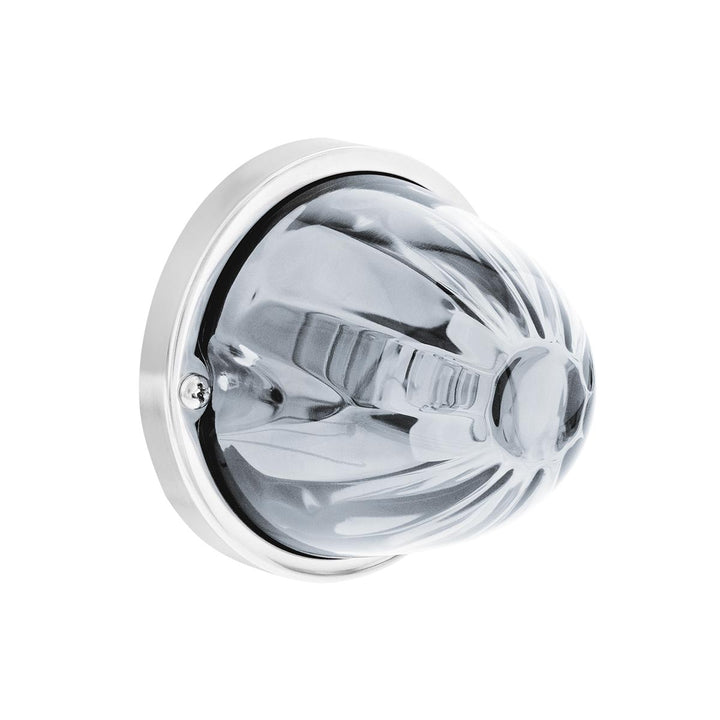 Star-Burst Glass Watermelon Light Flush Mount Kit-Amber LED/Clear Lens