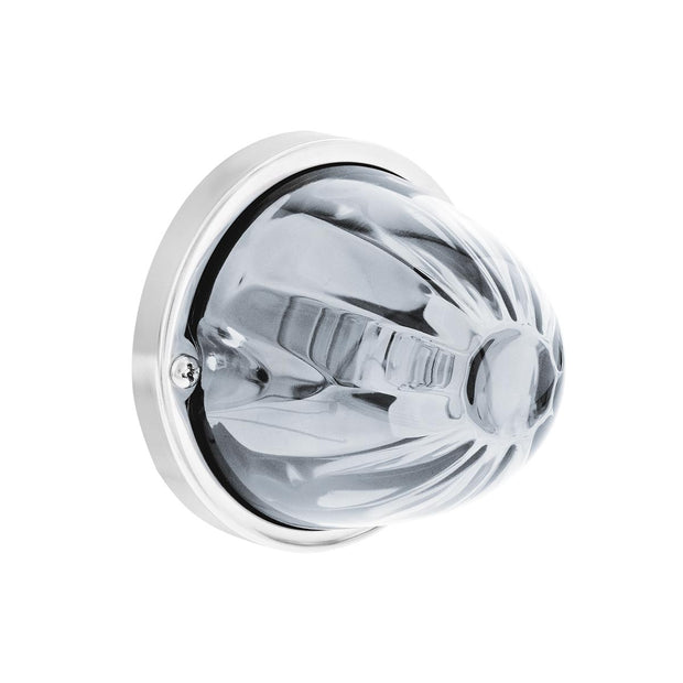 Star-Burst Glass Watermelon Light Flush Mount Kit-Amber LED/Clear Lens