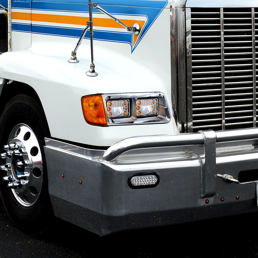 Headlight Bezel With Turn Signal For 1989-2009 Freightliner FLD - Passenger