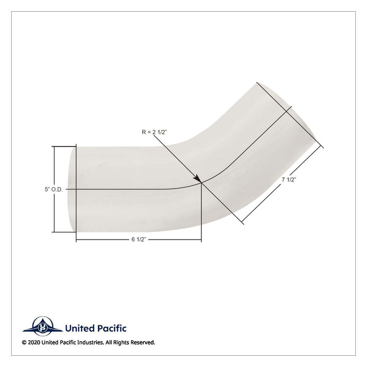 Aluminized Steel 45 Degree Exhaust Elbow For Kenworth