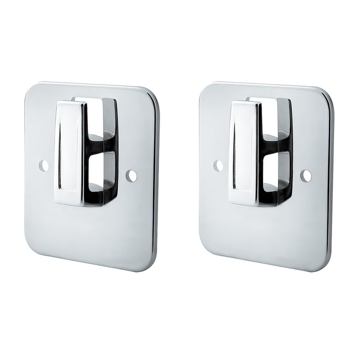 Chrome Plastic Sleeper Cab Coat Hanger Plates For Kenworth T800 (1986-2019), T660 (2008-2016), And T600 (1986-2007) (2-Pack)