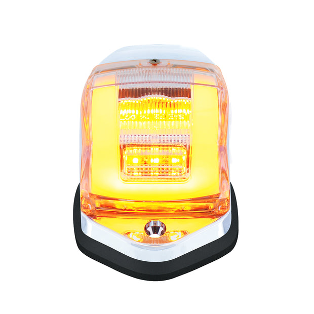 24 LED GloLights Square Cab Light Kit - Amber LED/Clear Lens