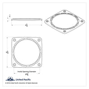 LED Square Double Face Light Bezel - Fits Up 38701 Series