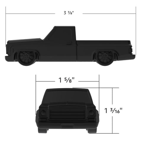 Solid Die-Cast 1973-87 Chevy Truck Style Paper Weight-Matte Black