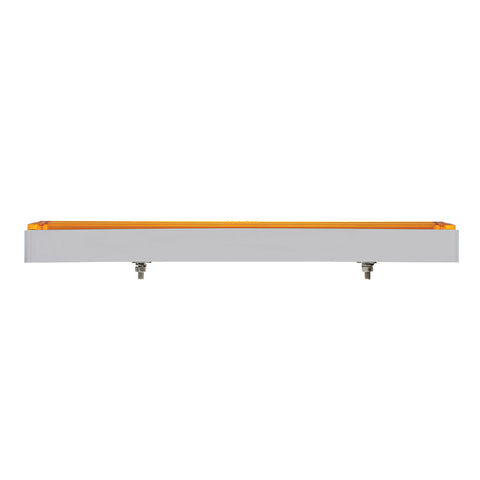 24 LED Dual Function 12" GloLight Bar With Bezel - Amber LED/Amber Lens