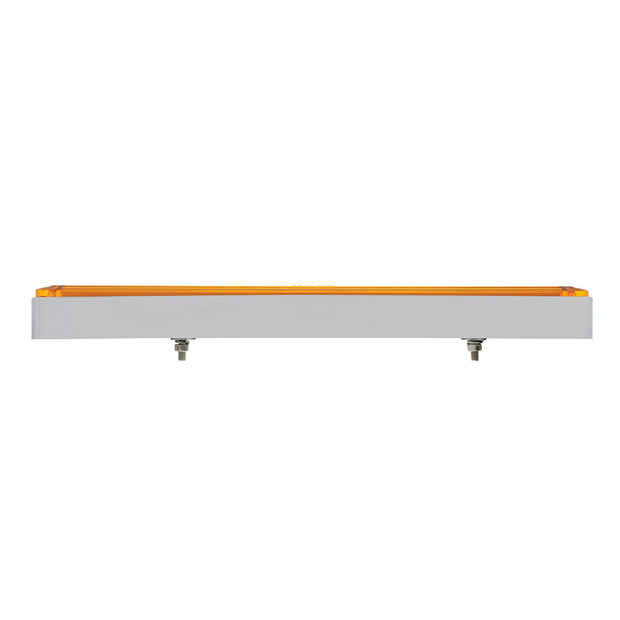 24 LED Dual Function 12" GloLight Bar With Bezel - Amber LED/Amber Lens